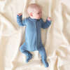 Slate Footie Zippered One Piece Blue - Footie Pajamas - 2 - thumbnail