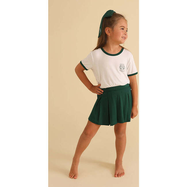 Varsity Green French Terry Pleated Skort Green - Skirts - 4