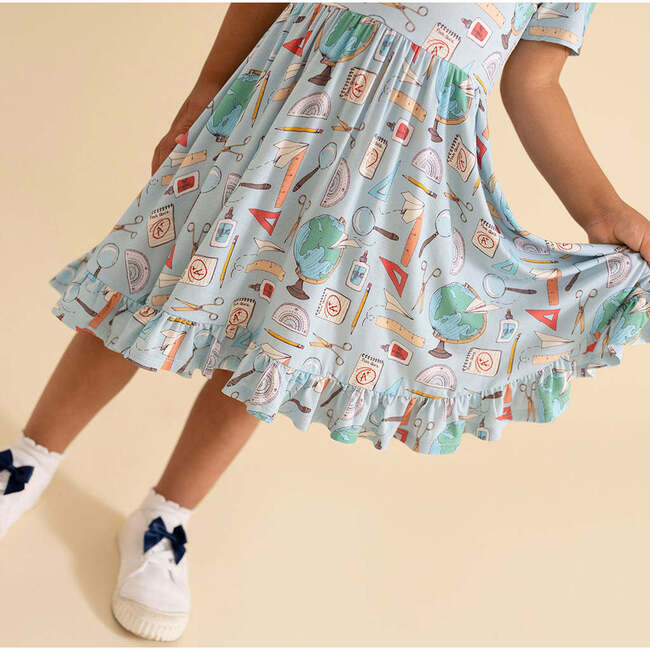 Steve Ruffled Twirl Dress Blue - Dresses - 3