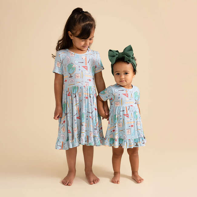 Steve Ruffled Twirl Bodysuit Dress Blue - Dresses - 4