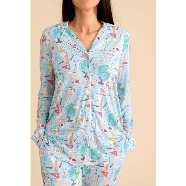 Steve Women's Luxe Pajama Pant Set Blue