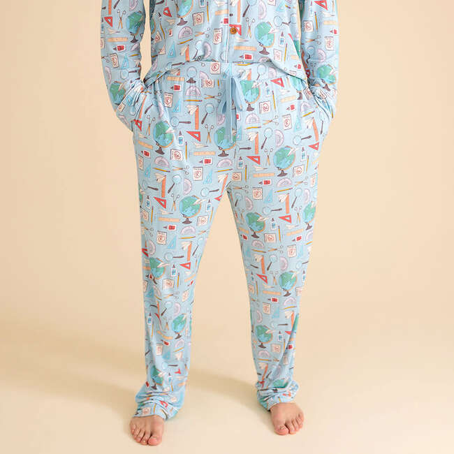 Steve Men's Luxe Pajama Pant Set Blue - Pajamas - 4