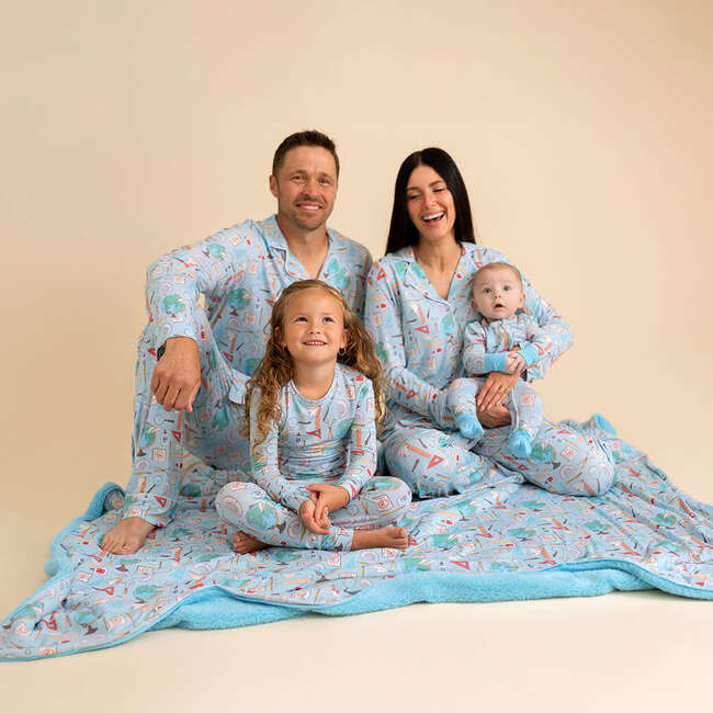 Steve Men's Luxe Pajama Pant Set Blue - Pajamas - 5