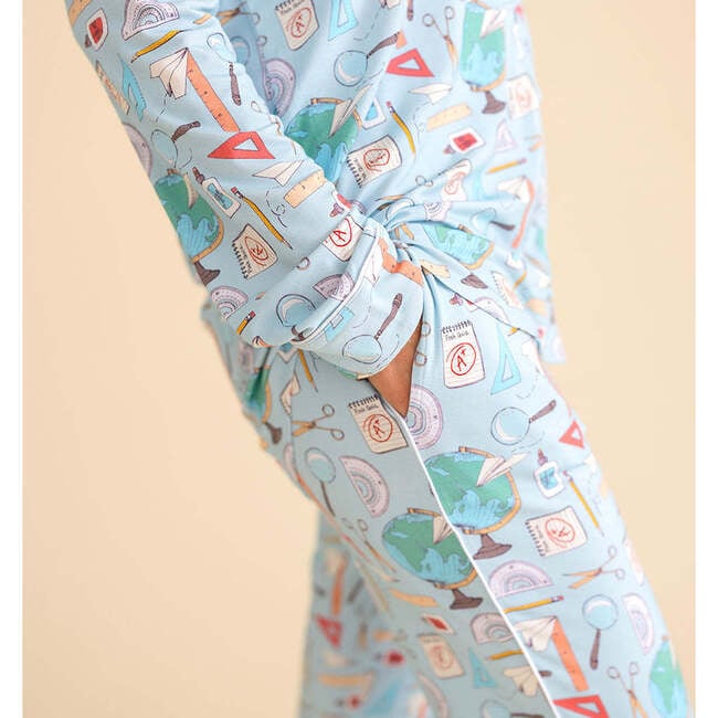 Steve Women's Luxe Pajama Pant Set Blue - Pajamas - 3