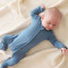 Slate Footie Zippered One Piece Blue - Footie Pajamas - 3 - thumbnail