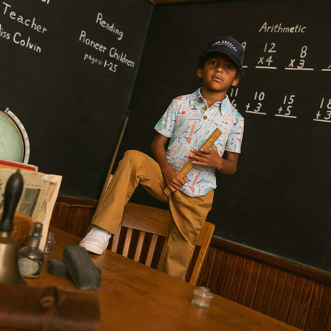 Steve Collared Henley Top Blue - T-Shirts - 4