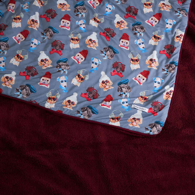 Quinlyn Luxe Plush Patoo® Blanket Blue