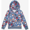 Quinlyn French Terry Zippered Hoodie Blue - Sweatshirts - 1 - thumbnail