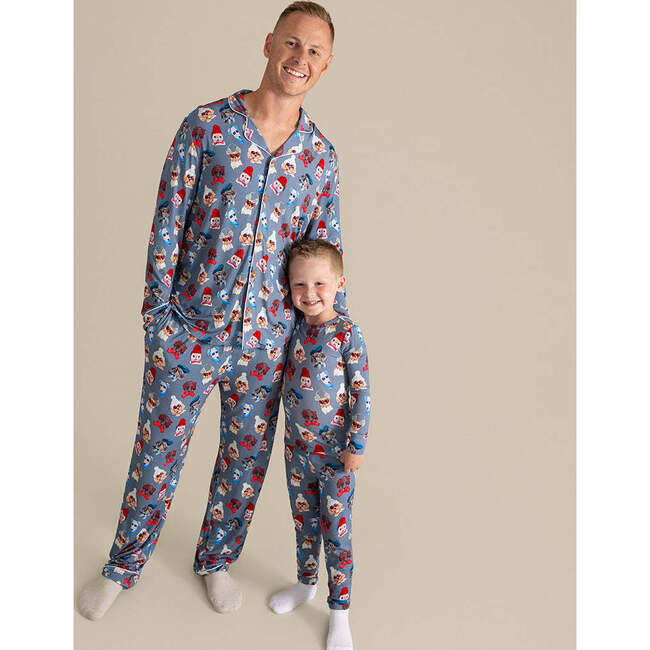 Quinlyn Men's Luxe Pajama Pant Set Blue - Pajamas - 4