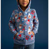 Quinlyn French Terry Zippered Hoodie Blue - Sweatshirts - 2 - thumbnail