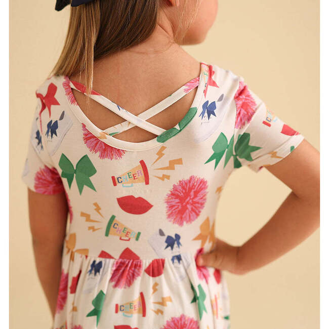 Sabrina Criss-Cross Twirl Dress Beige