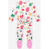 Sabrina Footie Ruffled Zippered One Piece Beige - Footie Pajamas - 4