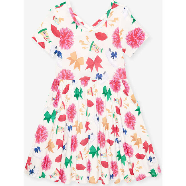 Sabrina Criss-Cross Twirl Dress Beige - Dresses - 3