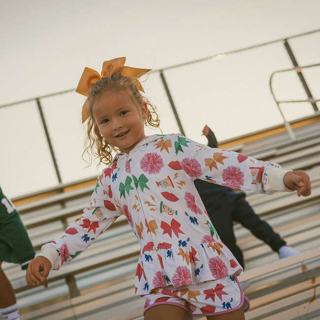 Sabrina French Terry Ruffled Zippered Hoodie Beige - Sweatshirts - 6
