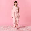 Powder Pink Women's Flannelette Pajama Set Pink - Pajamas - 1 - thumbnail