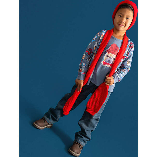 Quinlyn French Terry Zippered Hoodie Blue - Sweatshirts - 4