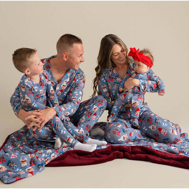 Quinlyn Men's Luxe Pajama Pant Set Blue - Pajamas - 6