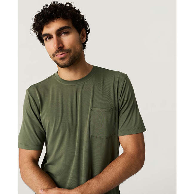 Olive Men's Pocket Tee Green