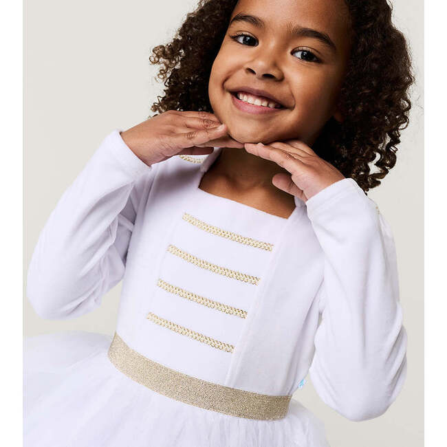 Posh Winter White Nutcracker Velour Tulle Dress White - Dresses - 4