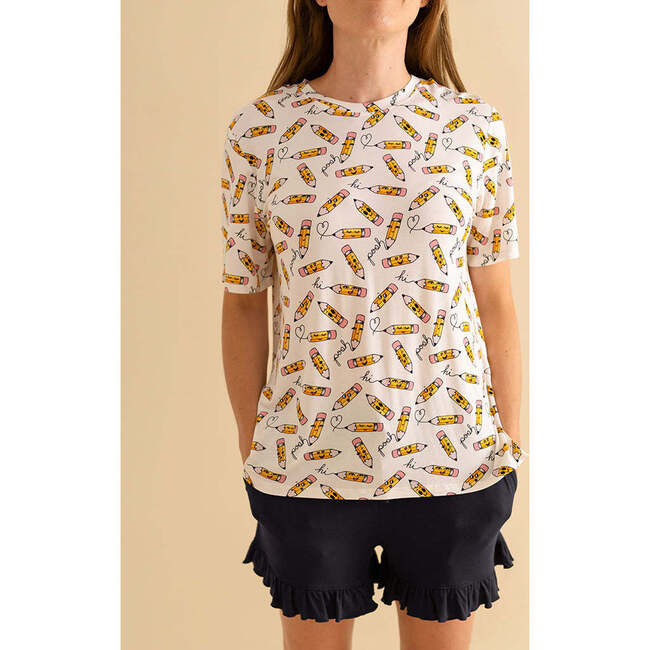 Posh Pencils Women's Loose Tee Beige