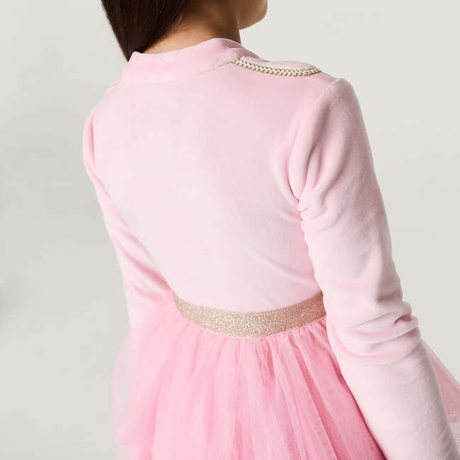 Posh Pink Nutcracker Velour Tulle Dress Pink