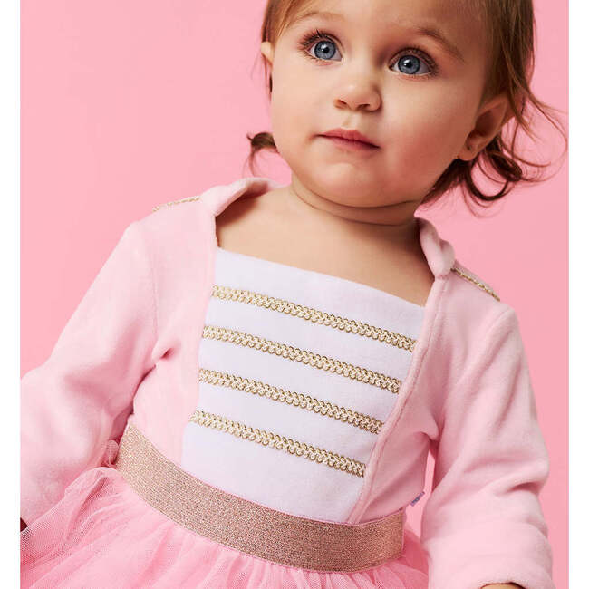Posh Pink Nutcracker Velour Tulle Bodysuit Dress Pink - Dresses - 4