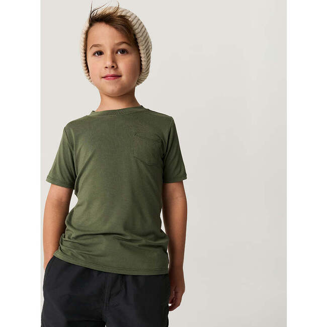 Olive Pocket Tee Green