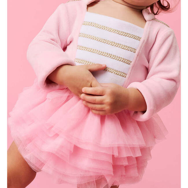 Posh Pink Nutcracker Velour Tulle Bodysuit Dress Pink - Dresses - 5