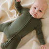 Olive Footie Zippered One Piece Green - Footie Pajamas - 3 - thumbnail