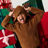 Merry Reindeer Cuddle Zip Hoodie Brown - Sweatshirts - 3