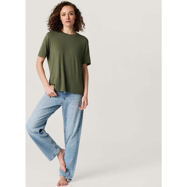 Olive Women's Loose Tee Green - T-Shirts - 3