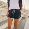 Varsity Navy Women's French Terry Varsity Shorts Blue - Shorts - 1 - thumbnail