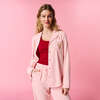 Powder Pink Women's Flannelette Pajama Set Pink - Pajamas - 6