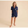 Varsity Navy Women's Twill Pajama Short Set Blue - Pajamas - 2 - thumbnail