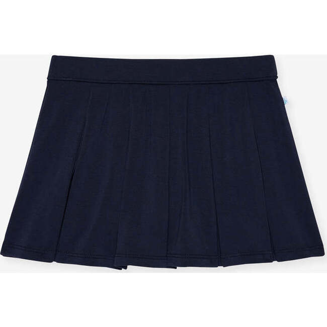 Varsity Navy French Terry Pleated Skort Blue