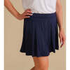 Varsity Navy Women's French Terry Pleated Skort Blue - Skirts - 2 - thumbnail