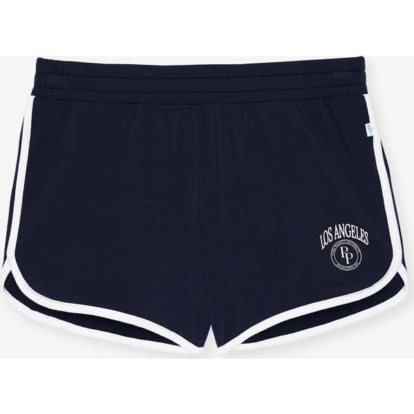 Varsity Navy French Terry Varsity Shorts Blue