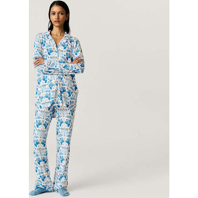 Lior Women's Luxe Pajama Pant Set Blue - Pajamas - 4