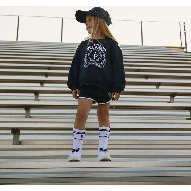 Varsity Navy French Terry Varsity Shorts Blue - Shorts - 3