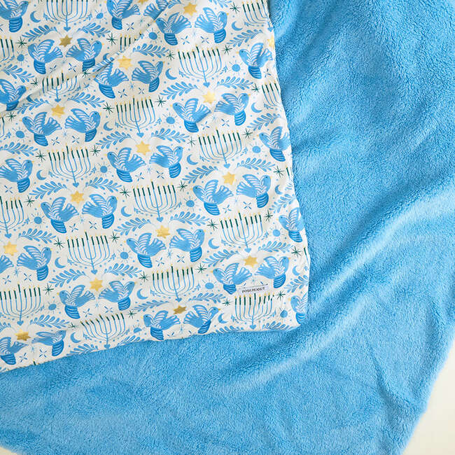 Lior Luxe Plush Patoo® Blanket Blue