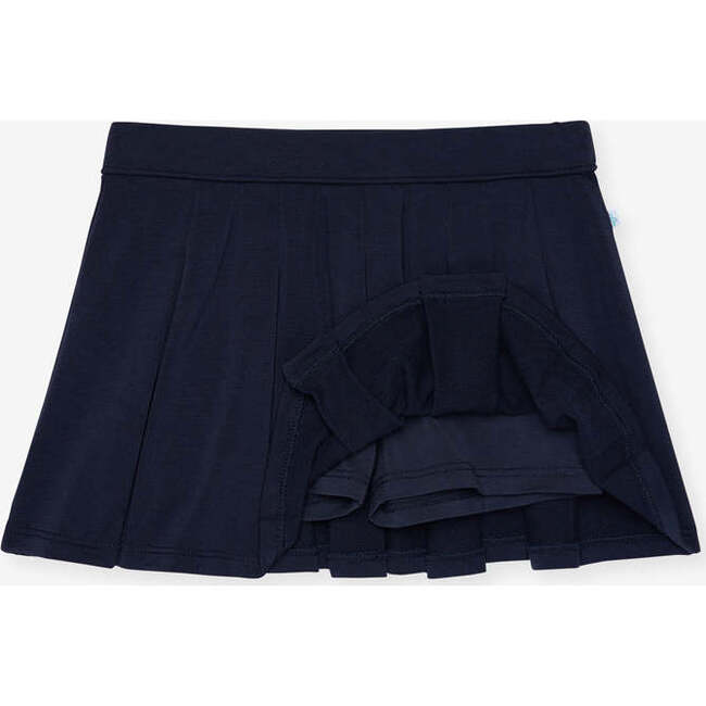 Varsity Navy French Terry Pleated Skort Blue - Skirts - 4