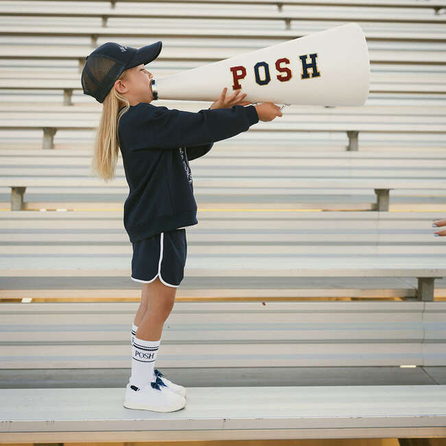 Varsity Navy French Terry Varsity Shorts Blue - Shorts - 4