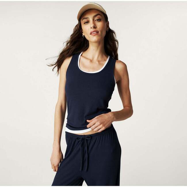 Varsity Navy Women's Premium Knit Straight Pants Blue - Pants - 3