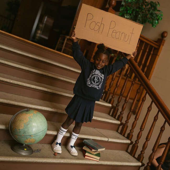 Varsity Navy French Terry Pleated Skort Blue - Skirts - 5