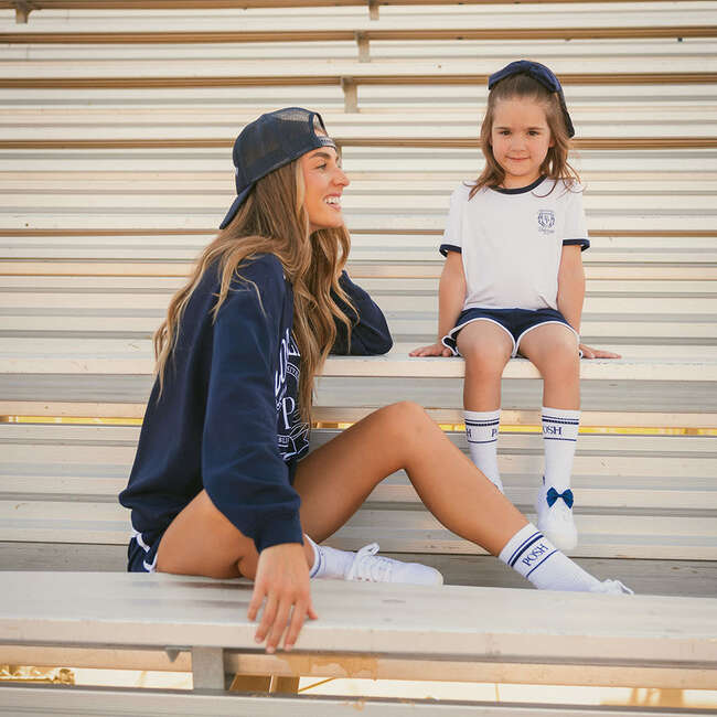 Varsity Navy Women's Fleece Sweatshirt Blue - Sweatshirts - 5