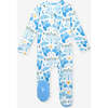 Lior Footie Zippered One Piece Blue - Footie Pajamas - 1 - thumbnail