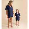 Varsity Navy Women's Twill Pajama Short Set Blue - Pajamas - 6 - thumbnail
