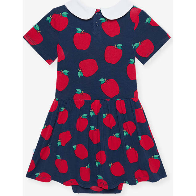 Lilian Collared Twirl Bodysuit Dress Blue - Dresses - 4