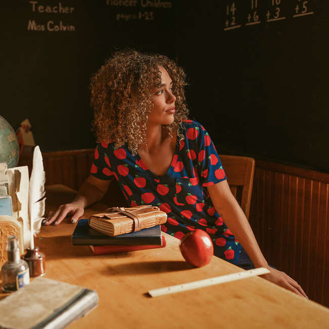 Lilian Women's V-Neck Tee Blue