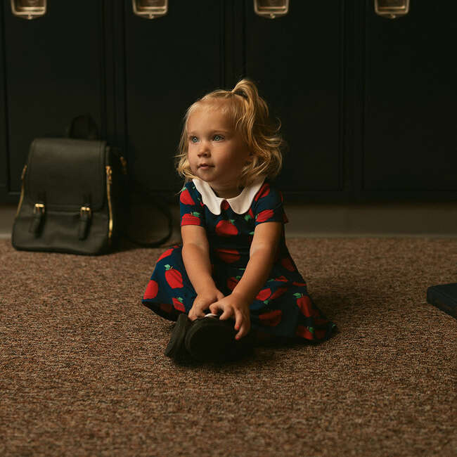 Lilian Collared Twirl Bodysuit Dress Blue - Dresses - 6